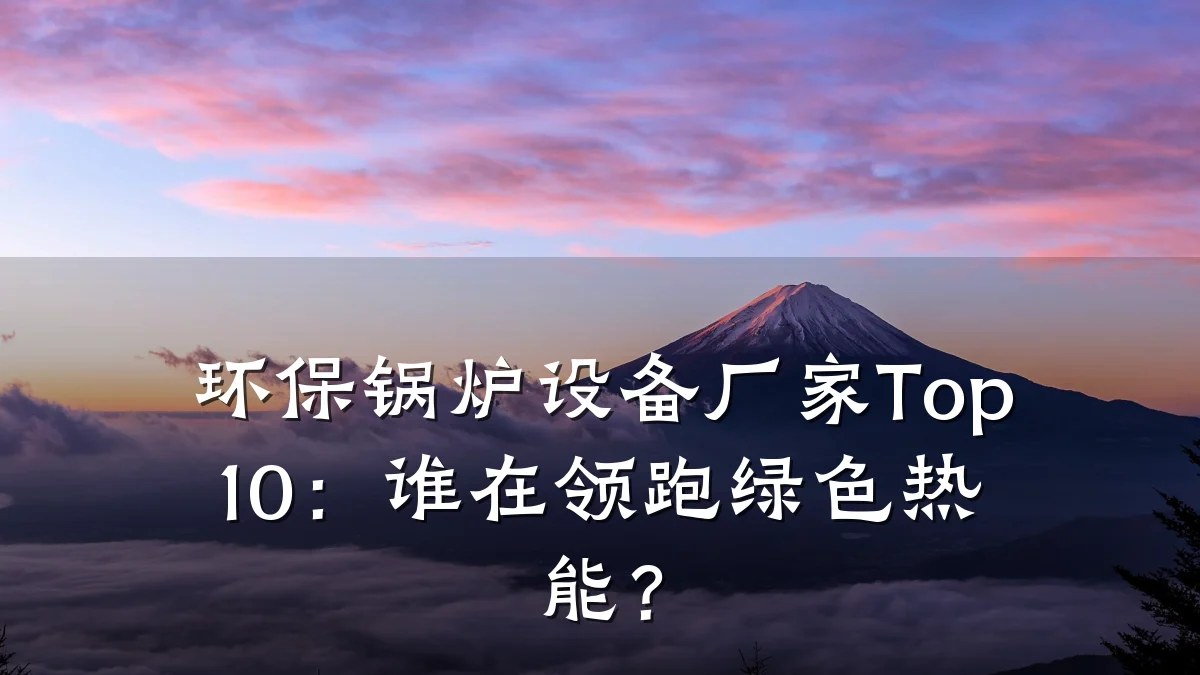 环保锅炉设备厂家Top10:谁在领跑绿色热能?